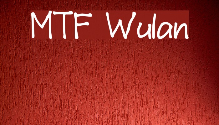 MTF Wulan Font examples