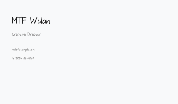 MTF Wulan Business Card