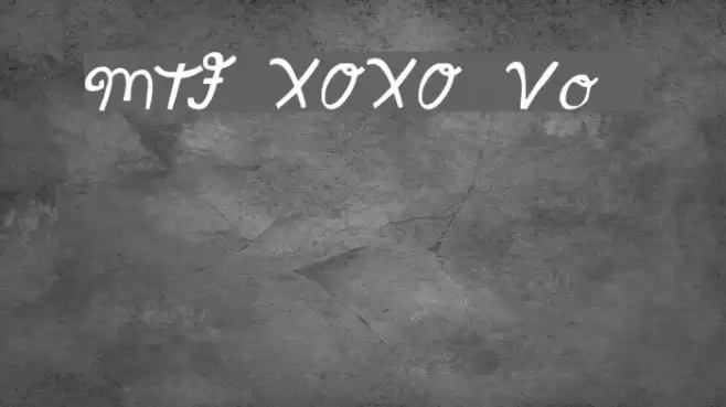MTF XOXO Vo.1 Font examples