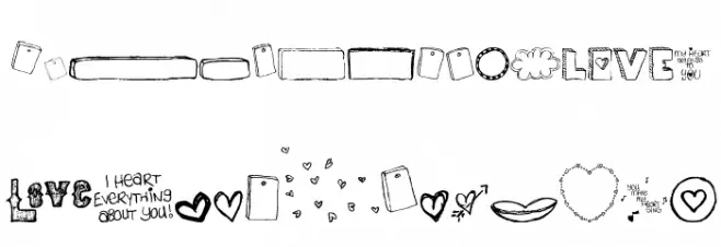 MTF i heart Sketches Schriftart Groß