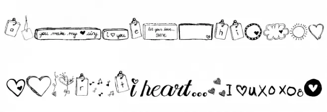 MTF i heart Sketches Fuentes MINÚSCULAS