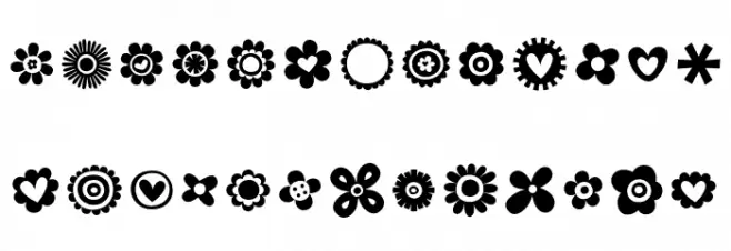 MTF100Dings Schriftart Groß