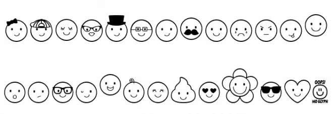 MTFCheekyEmojiDoodles Font OTHER CHARS