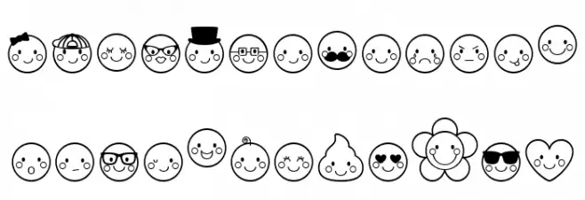 MTFCheekyEmojiDoodles 字体 小写