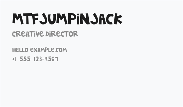 MTFJumpinJack Business Card