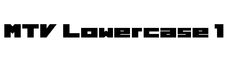 MTV Lowercase 1 Font