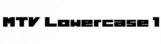 MTV Lowercase 1  免费字体下载