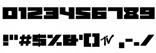 MTV Lowercase 1 Font OTHER CHARS