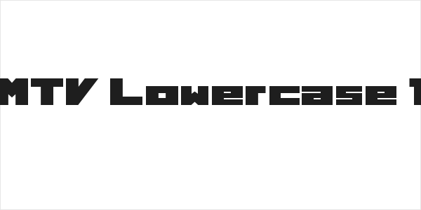 MTV Lowercase 1 Logo