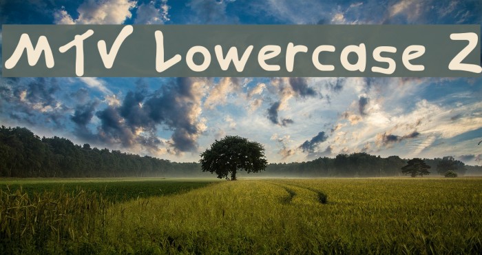 MTV Lowercase 2 Font examples