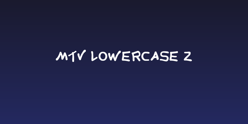 MTV Lowercase 2 Social Header