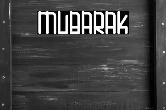 MUBARAK Font examples