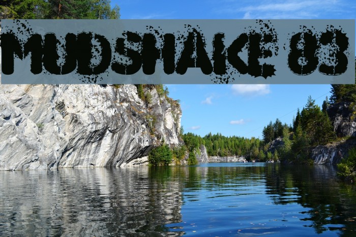 MUDSHAKE 83 Font examples