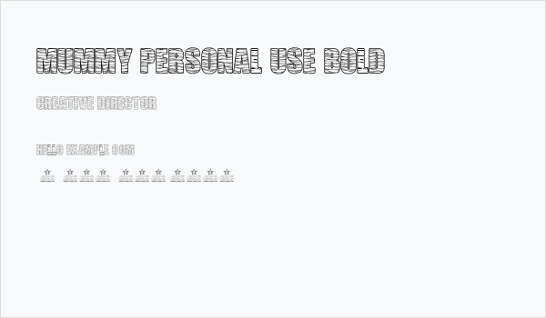 MUMMY PERSONAL USE Bold Business Card