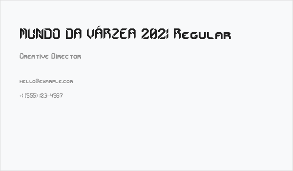 MUNDO DA VÁRZEA 2021 Regular Business Card