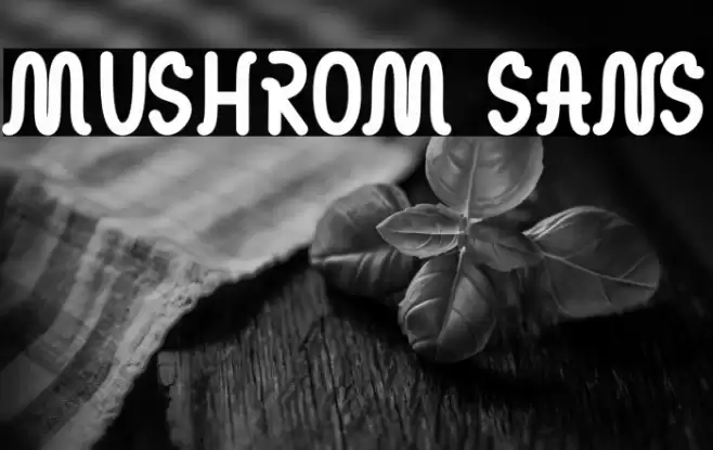 MUSHROM SANS Caratteri examples