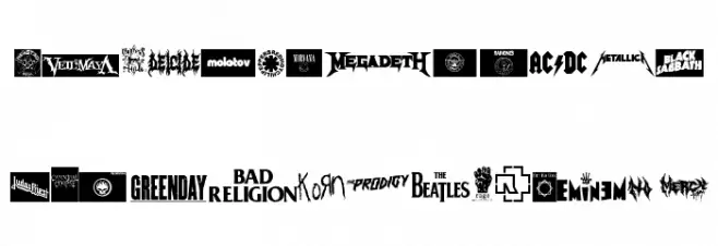 MUSIC LOGOS TFB 字体 大写