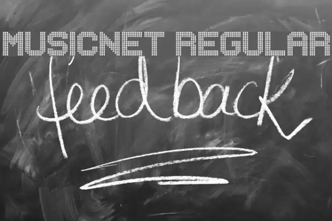 MUSICNET Regular Font examples