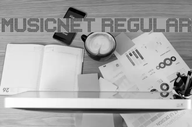 MUSICNET Regular Font examples