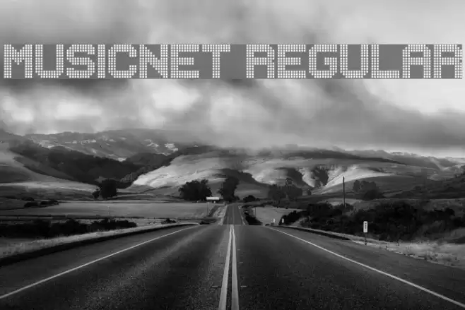 MUSICNET Regular Font examples