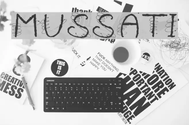 MUSSATI Font examples