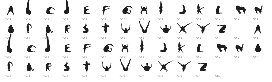 MUTTOPIA Character Map