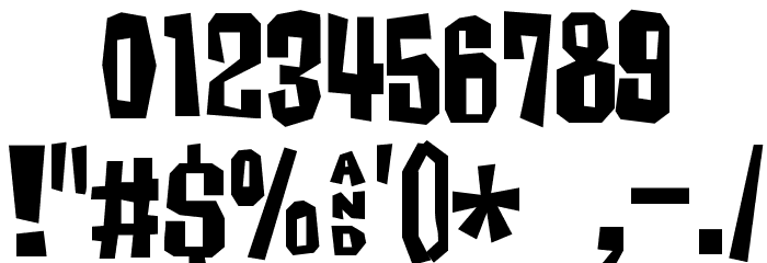 Much too loud Font OTHER CHARS