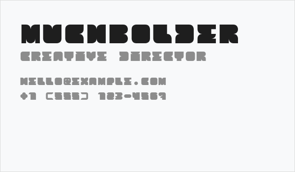 MuchBolder Business Card