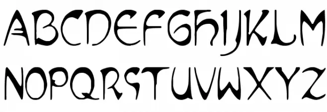 Mucha Schriftart Groß