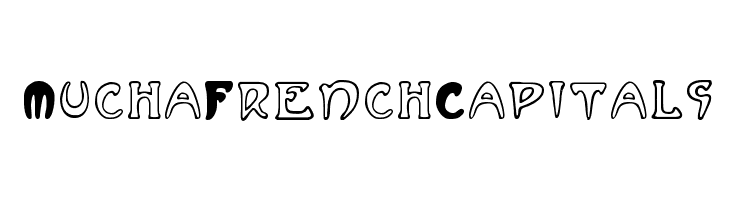 MuchaFrenchCapitals Font