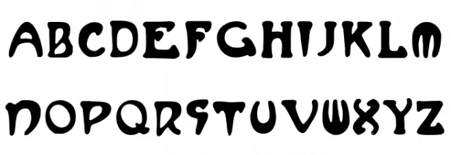 MuchaFrenchCapitals Fonte MAIÚSCULAS