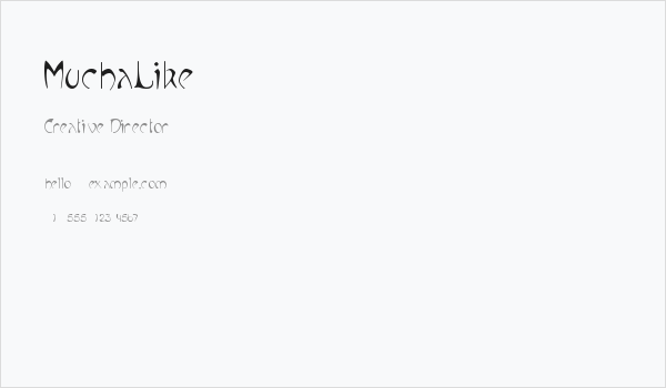 MuchaLike Business Card