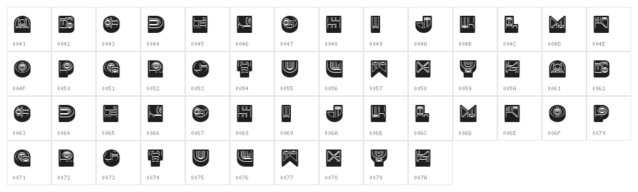 Mucho Black Regular Character Map