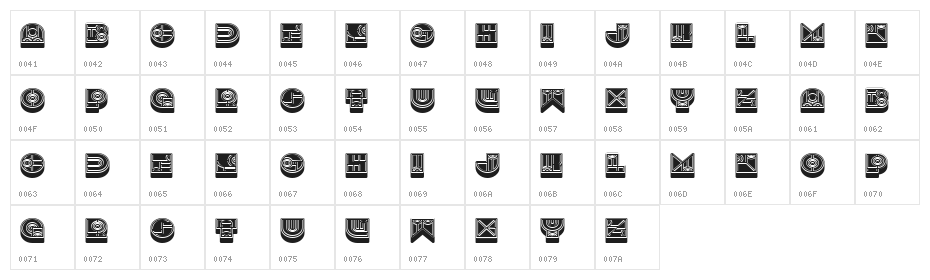Mucho Regular Character Map