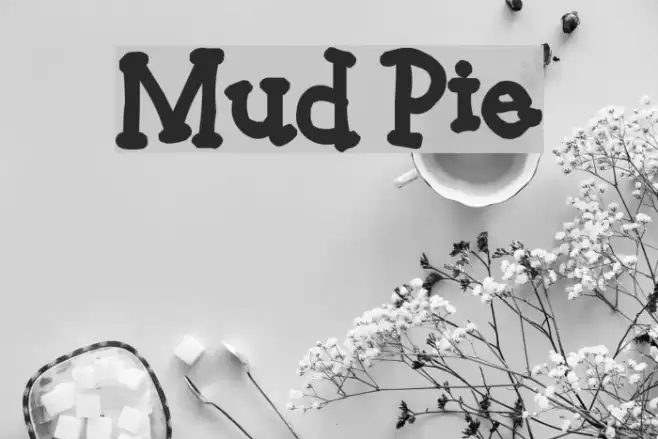 Mud Pie Font examples