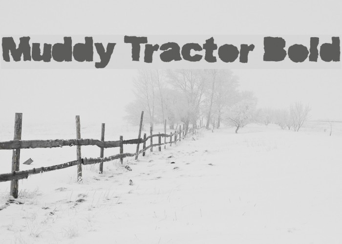Muddy Tractor Bold Font examples