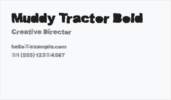 Muddy Tractor Bold Business Card