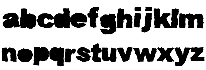 Muddy Tractor Bold Font LOWERCASE