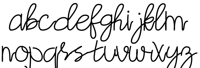 Mudica Font LOWERCASE