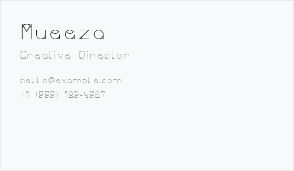 Mueeza Business Card