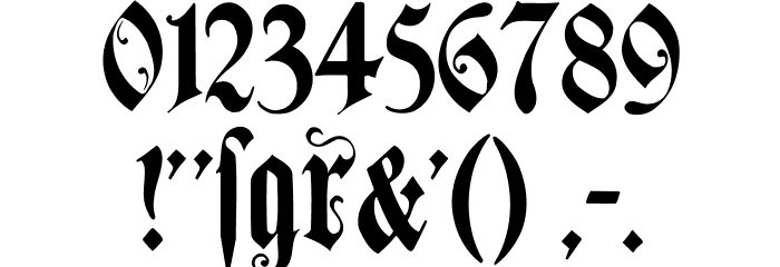 MuenchnerFraktur Font OTHER CHARS