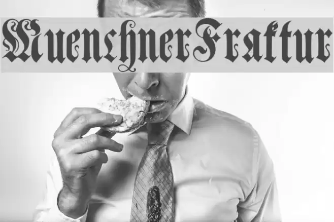 MuenchnerFraktur Schriftart examples