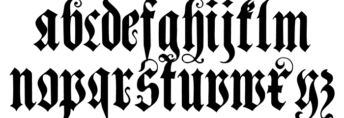 MuenchnerFraktur Font LOWERCASE