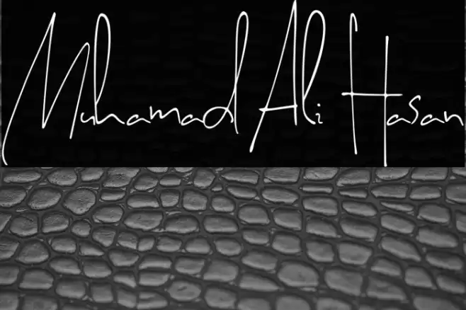 Muhamad Ali Hasan Schriftart examples