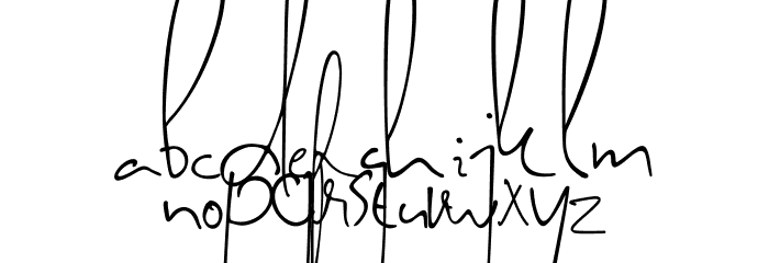 Muhamad Ali Hasan Schriftart Kleinbuchstaben
