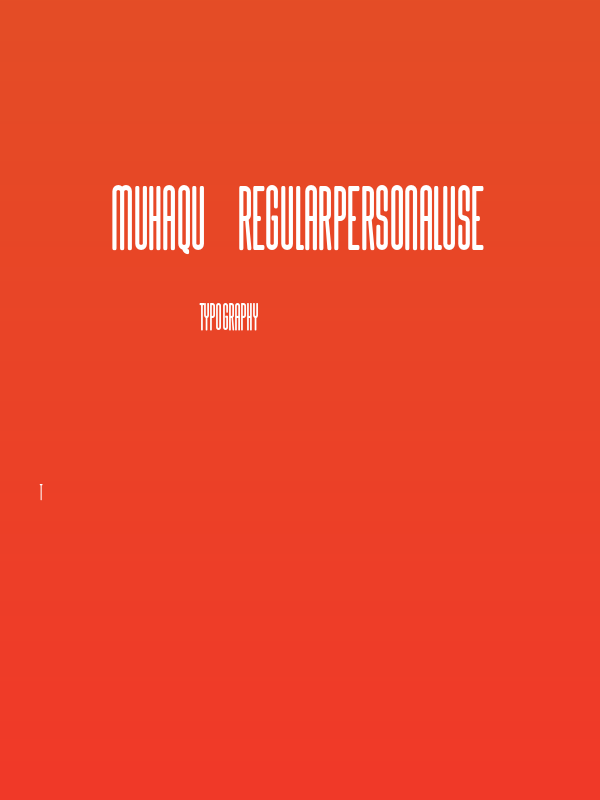 Muhaqu-RegularPersonalUse Poster