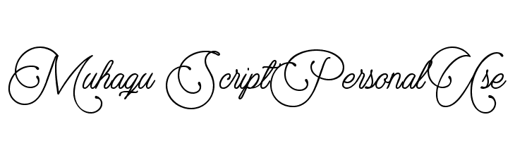Muhaqu-ScriptPersonalUse  Descarca Fonturi Gratis