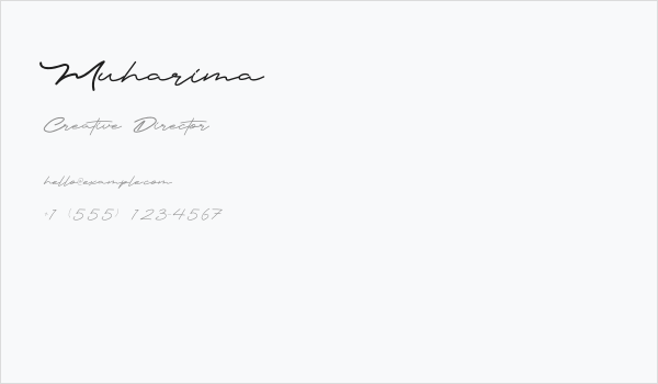 Muharima Business Card