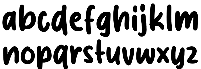 Mujista Script Font Litere mici