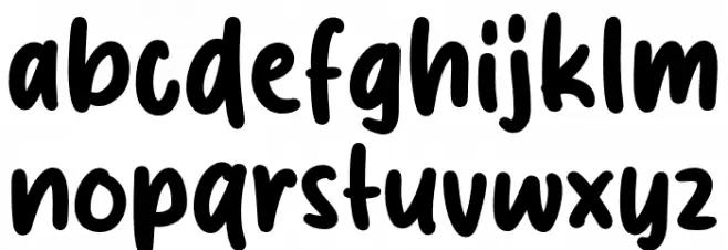 Mujista Script フォント 小文字